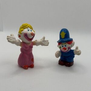 Mego Corp. Colorful Clown Figurine C-10 and C-15 Set of Two 1981 Hong Kong